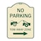 Signmission No Parking Tow-Away Zone W/ Right Arrow Heavy-Gauge Aluminum Sign, 24" x 18", TG-1824-23606 A-DES-TG-1824-23606 - alternate 1